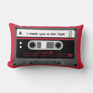 Altes Skool-Rot- und Black Cassette-Mix-Band Lendenkissen
