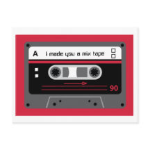 Altes Skool-Rot- und Black Cassette-Mix-Band