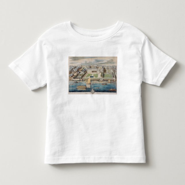 Altes Somerset-Haus auf dem Strang, graviert von Kleinkind T-shirt (Vorderseite)