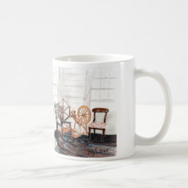 Altes Spinnrad Kaffeetasse