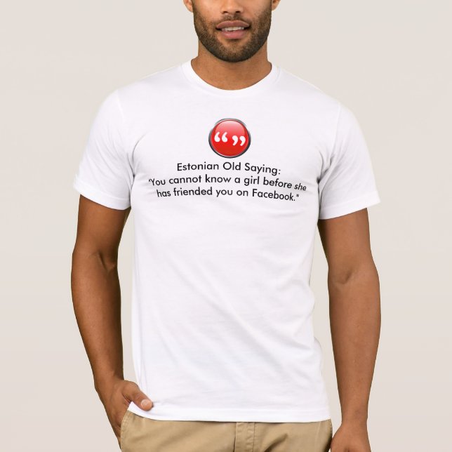 Altes Sprichwort-Spiel -- Der offizielle T - Shirt (Vorderseite)