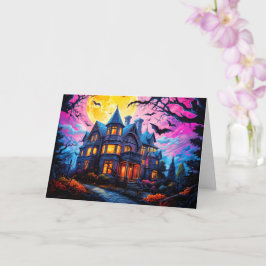 Altes Spuk Haus | Frohe Halloween Karte