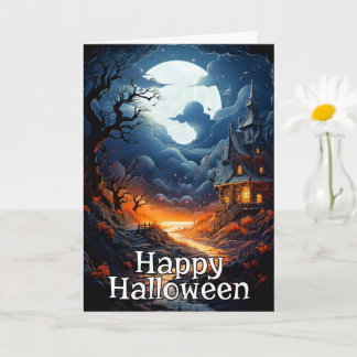 Altes Spuk Haus | Frohe Halloween Karte