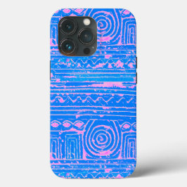 Altes sumerisches Mesopotamian Muster Blau Case-Mate iPhone Hülle