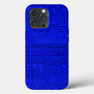 Altes sumerisches Mesopotamian Muster Blau Case-Mate iPhone Hülle
