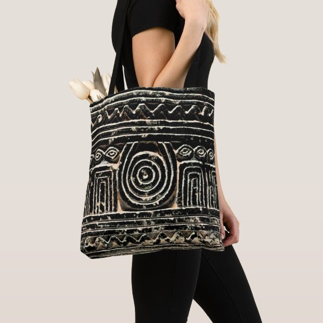 Altes sumerisches mesopotamisches Muster Tasche (Von Nahem)