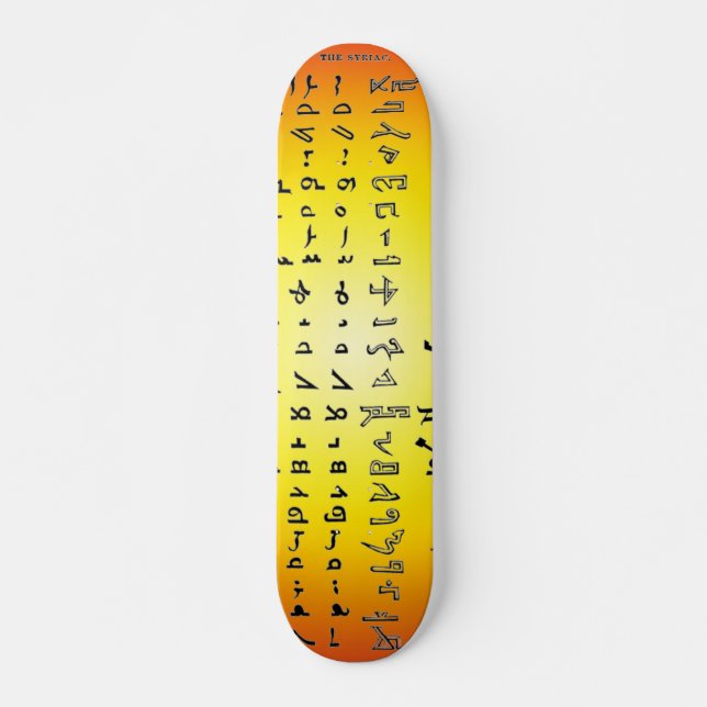 Altes Syrien Alphabet Skateboard (Vorne)