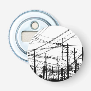 Altes Telefon und Power Flaschenöffner