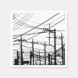 Altes Telefon und Power Serviette