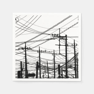 Altes Telefon und Power Serviette