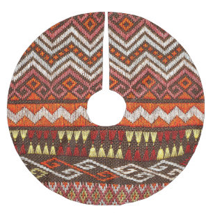 Altes thailändisches Handwerk, peruanischer Teppic Polyester Weihnachtsbaumdecke