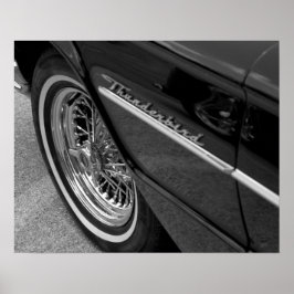 Altes Thunderbird Black and White Poster