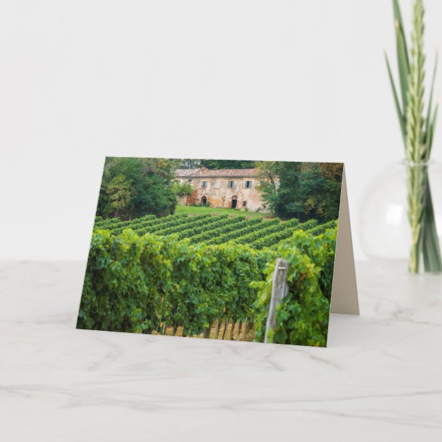 Altes toskanisches Weingut Villa Karte (Vorderseite)
