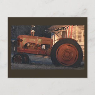 Altes Traktor-Foto Postkarte