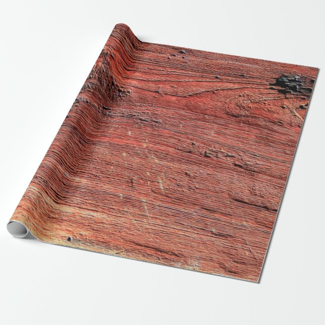 Altes und rustikales Holz, Holzfläche, Hintergrund Geschenkpapier (Ungerollt)