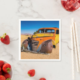 Altes und verlassenes Auto in Solitaire, Namibia Serviette