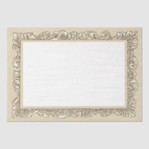 Altes Verziertes Goldrahmen-Tissue Paper für Decou Seidenpapier
