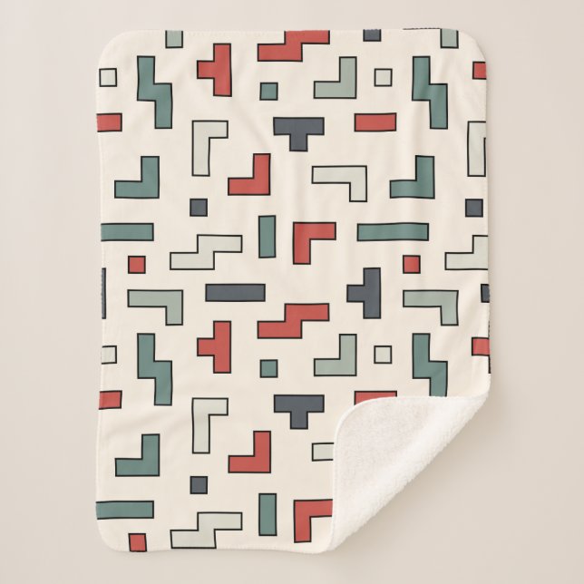 Altes Videospiel, nahtloses Muster, Hintergrund  Sherpadecke (Vorderseite)