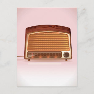 Altes Vintage-Retro-Radio planyer Postkarte