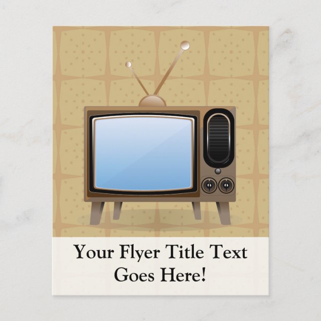 Altes, Vintages Fernsehen Flyer (Vorne)