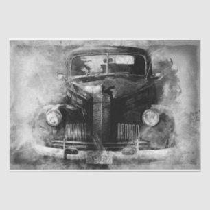 Altes Vintages Grau 15x20 Dekoupage Tissue Paper Seidenpapier