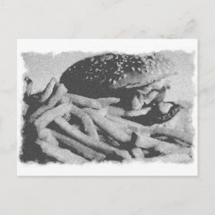 Altes Vintages Hamburger Foto Postkarte