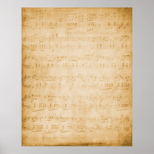 Altes Vintages Pergament im Hintergrund Poster