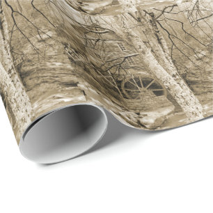 Altes Wasserrad Geschenkpapier