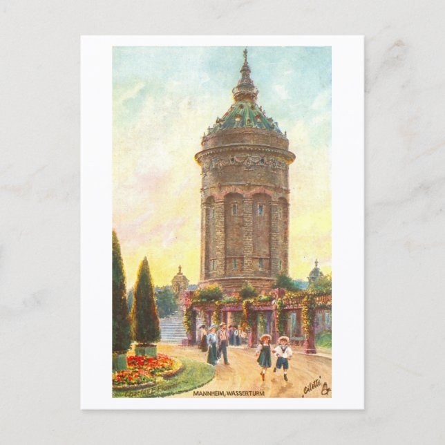 Altes Wasserturm, Mannheim, Deutschland Postkarte (Vorderseite)