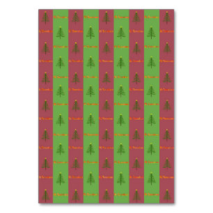 Altes Weihnachtsbaum-Muster Immergrün Tischnummer