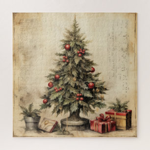 Altes Weihnachtsbaum-Puzzle