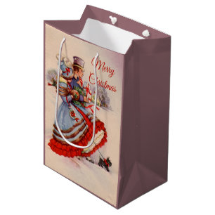 Altes Weihnachtsgeschäft Mittlere Geschenktüte