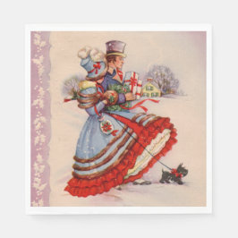 Altes Weihnachtsgeschäft Serviette