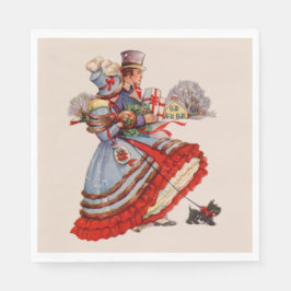 Altes Weihnachtsgeschäft Serviette