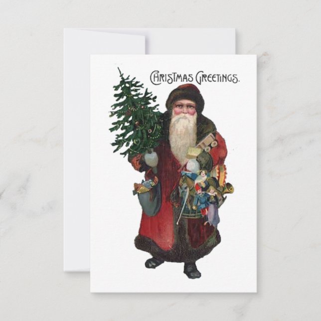 Altes Weihnachtsgeschenk Weihnachten Party Einladung (Vorderseite)