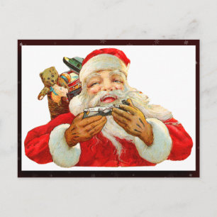 Altes Weihnachtsmann-Bild Postkarte