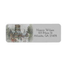 Altes Weihnachtsmann-Label