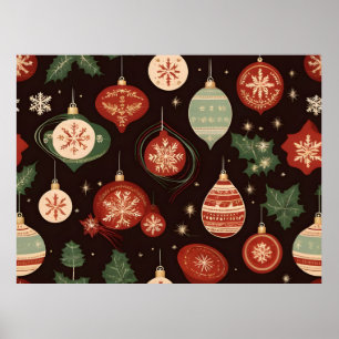 Altes Weihnachtsplakat Poster