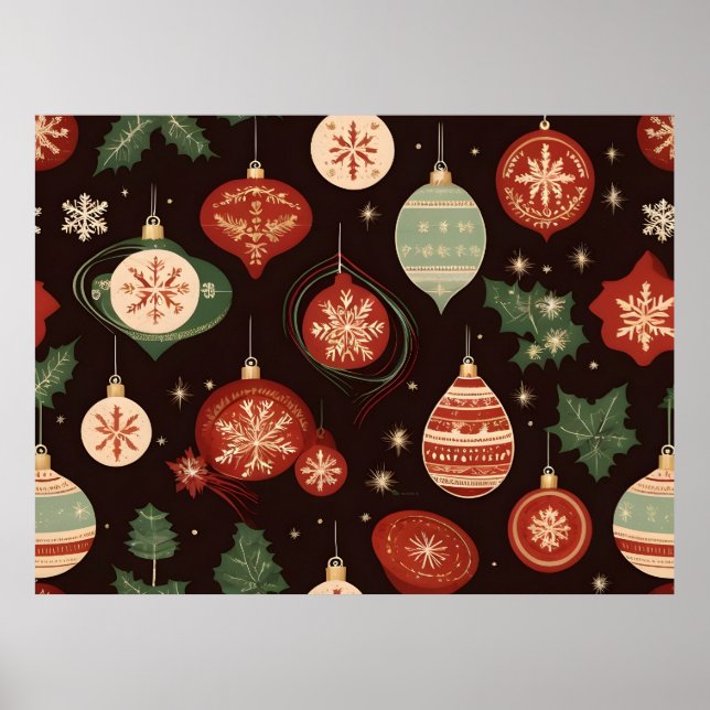 Altes Weihnachtsplakat Poster (Vorne)