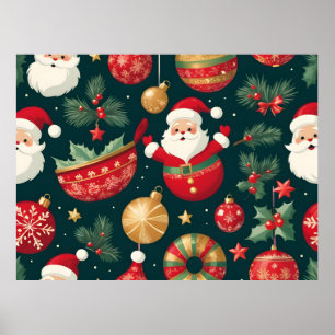 Altes Weihnachtsplakat Poster