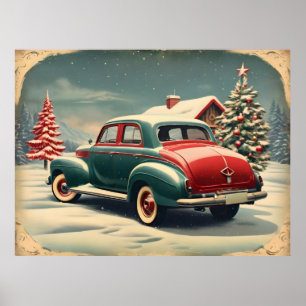 Altes Weihnachtsposter Poster