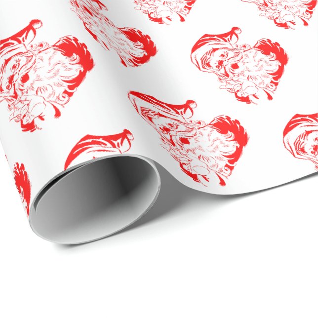 Altes Weihnachtswrapping Papier Geschenkpapier (Rolleneckpunkt)
