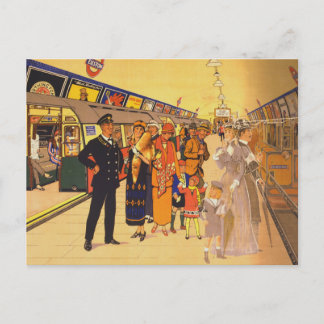 Altes Werbeplakat für die London Underground Postkarte
