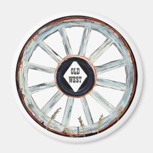 Altes West Spokes Wagenrad Magnet