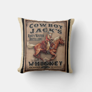 Altes Westcowboy-Whisky-Kissen Kissen