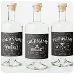 Altes Whiskey-Etikett Personalisierte Vintage Liqu Alkoholflaschenetikett<br><div class="desc">Altes Whiskey Label Personalisiert Vintag Liquor Bar design.. Passen Sie Ihren Namen oder Ihren benutzerdefinierten Text an!</div>