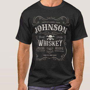 Altes Whiskey-Etikett Personalisierte Vintage Liqu T-Shirt