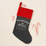 Altes Whiskey-Etikett Personalisierte Vintage Liqu Weihnachtsstrumpf<br><div class="desc">Altes Whiskey Label Personalisiert Vintag Liquor Bar design..  Passen Sie Ihren Namen oder Ihren benutzerdefinierten Text an!</div>