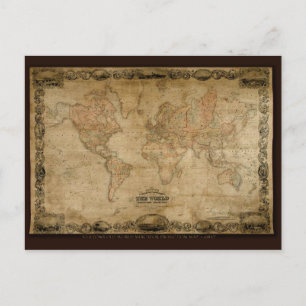 Altes World Map Designer-Geschenk Postkarte