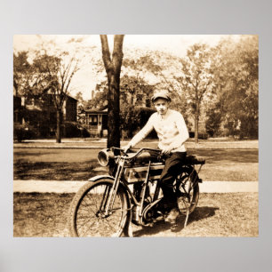Altes Zeit-Motorrad Poster